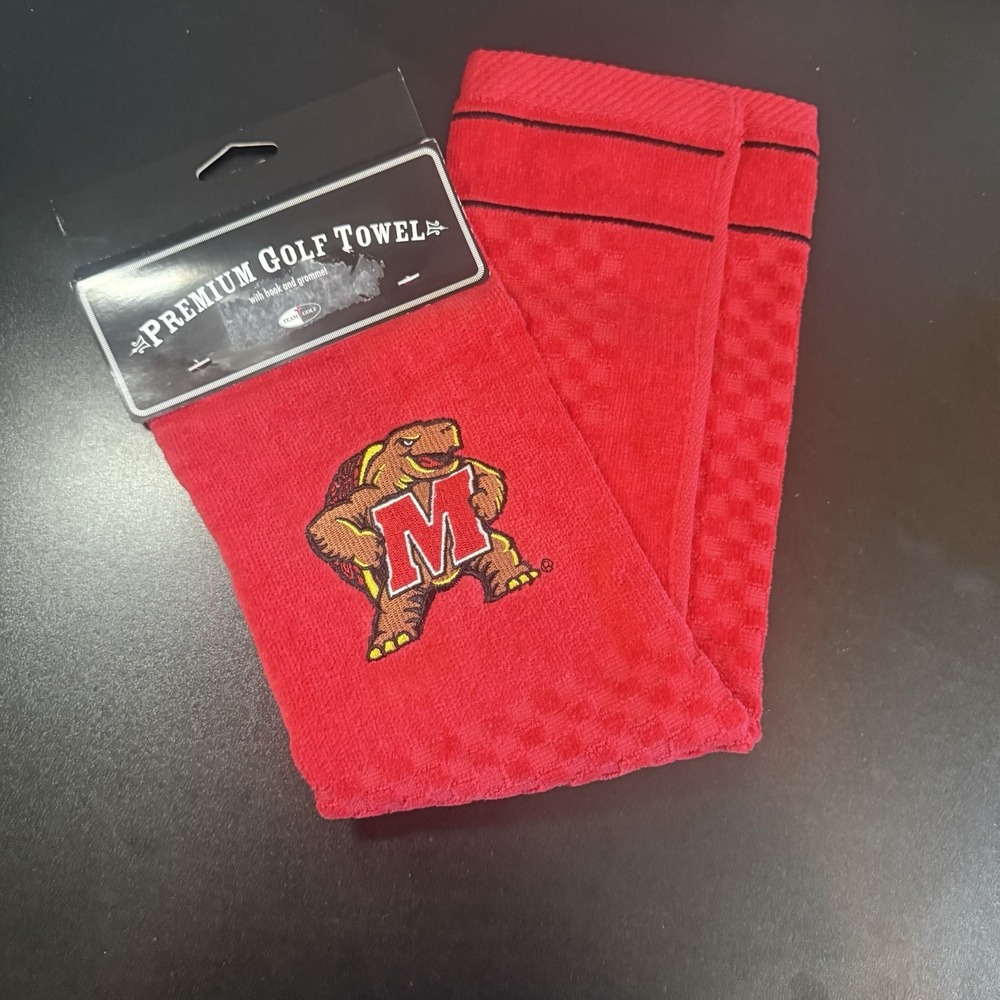 Maryland Terrapins Premium Embroidered‎ Team Golf Towel Collegiate Licensed